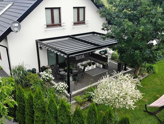 pergola tarasowa na wymiar z aluminium