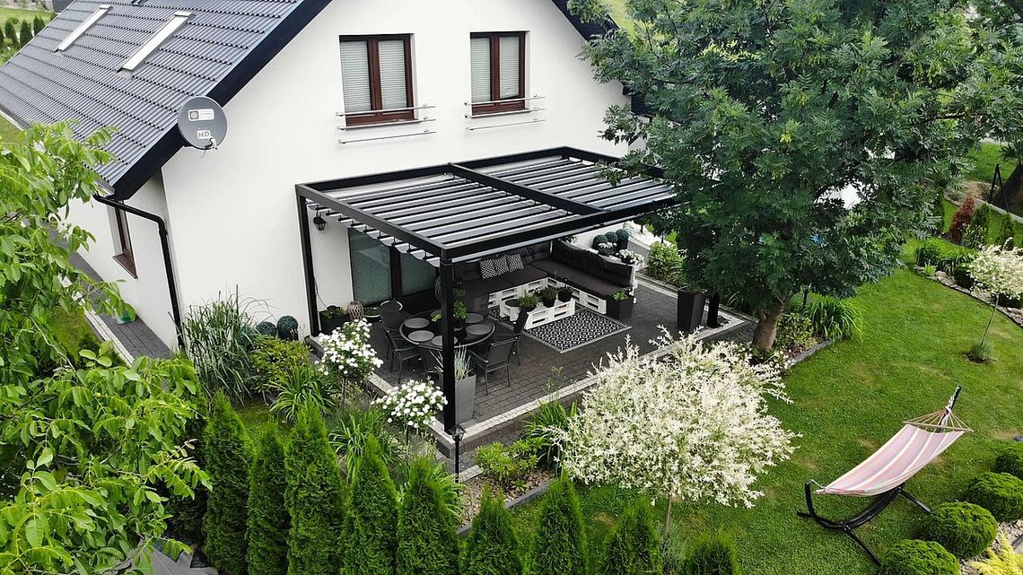 pergola tarasowa na wymiar z aluminium